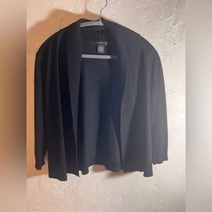 89th & Madison Black Cardigan Sweater open front minimalist cropped normcore S